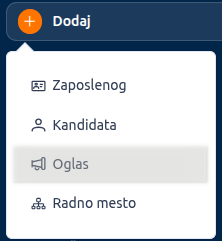 Kreirajte oglas – Dodaj oglas